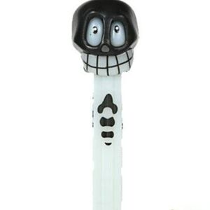 Vintage Skull PEZ Dispenser Black & White Made In Hungary